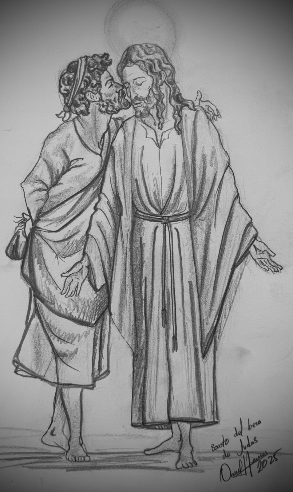 boceto realizado por el escultor